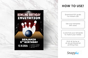 Editable Bowling Birthday Invitation, a Design Template by Snapybiz (Thumbnail 5 of 9)