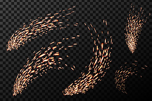 Welding metal fire sparks.