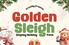 Golden Sleigh - Christmas Font