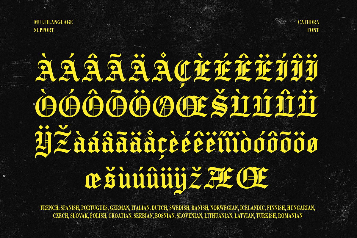 Cathdra - Gothic Blackletter Font, a Blackletter Font by Indotype Foundry (Photo 5 of 10)