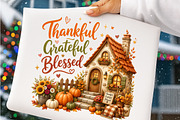 Thankful Grateful Blessed PNG, a Seasonal Illustration by SinaCreation (Thumbnail 4 of 7)