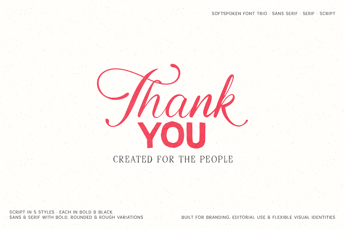 Softspoken Serif, Sans, Script Fonts, a Script Font by VP Fonts (Photo 18 of 18)