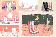 20 Cowgirl Desert Boot Illustrations, a Decorative Illustration by Incomelion (Thumbnail 9 of 9)