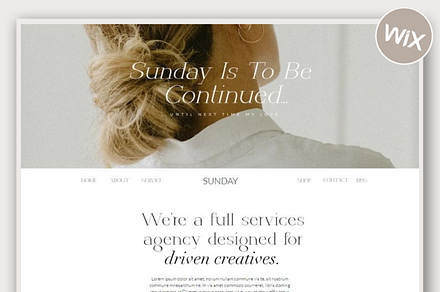 Wix Website Template | Sunday