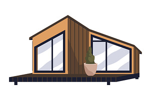 Modular house or vector construction, an Object Illustration by Elegant Solution