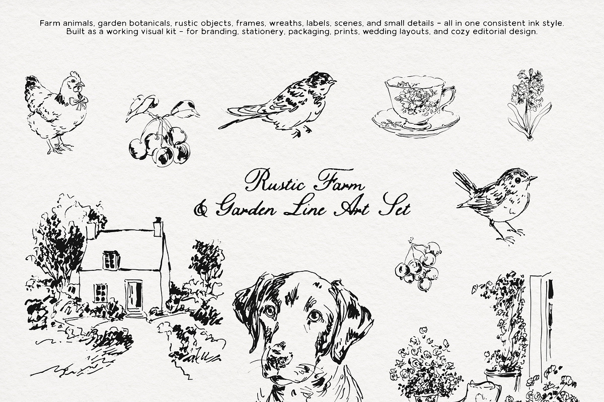 Under the Cottage Roof: Line Art, an Animal Illustration by Purple (Photo 14 of 16)