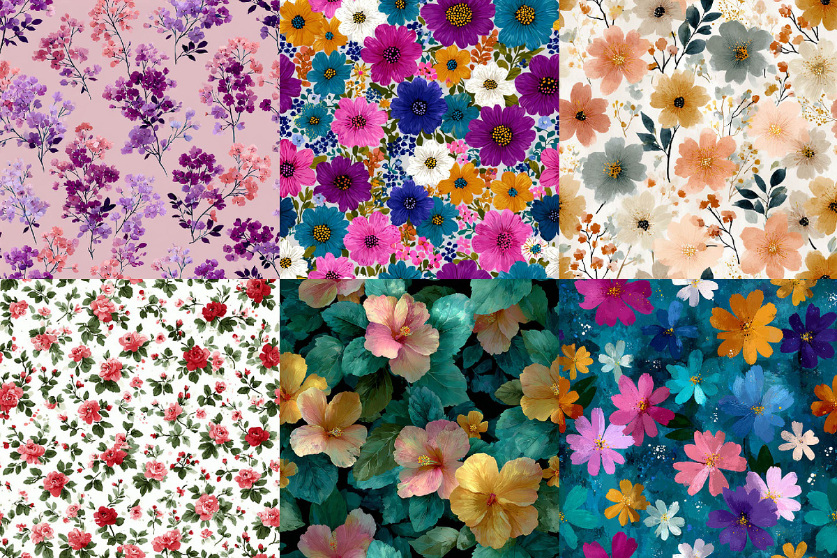 Summer Ditsy Floral Patterns, an Illustration by DreamPrint404 (Photo 4 of 8)