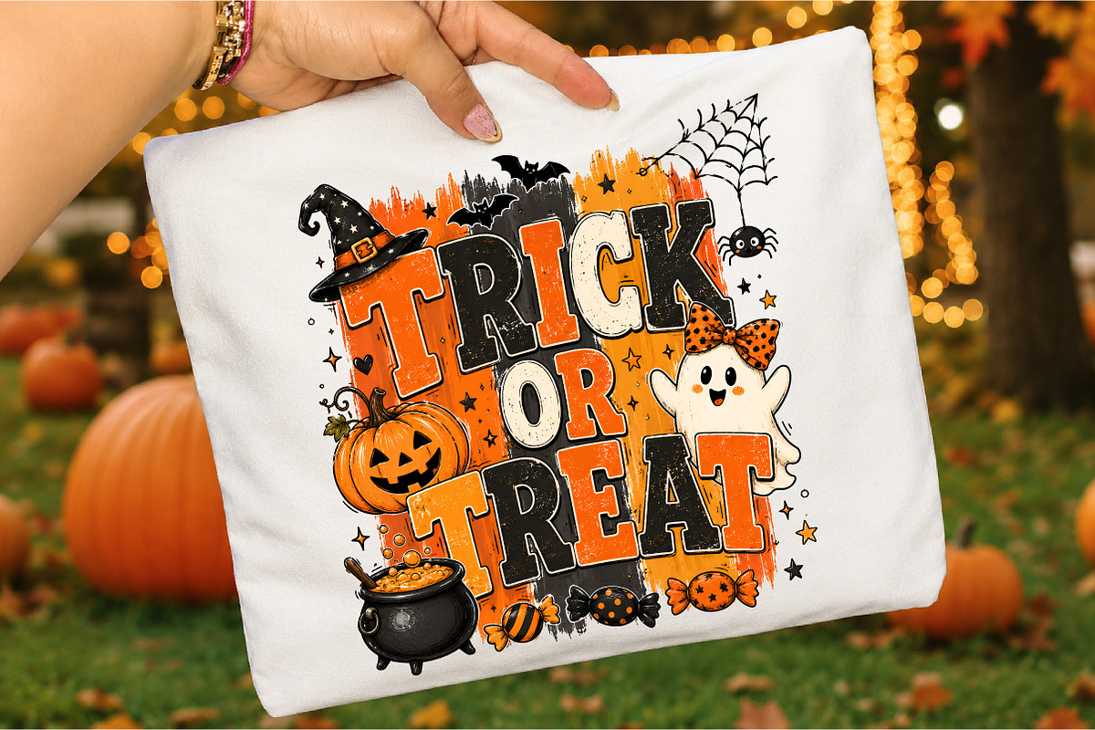 Trick or Treat Halloween PNG,Ghost, a Seasonal Illustration by Libby Wishes (Photo 3 of 3)