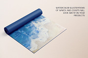 Watercolor Ocean & Sea Landscapes, a Seasonal Illustration by NataliArkushArt (Thumbnail 10 of 15)