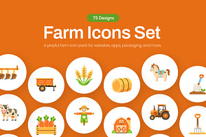 75 Farm Flat Icons