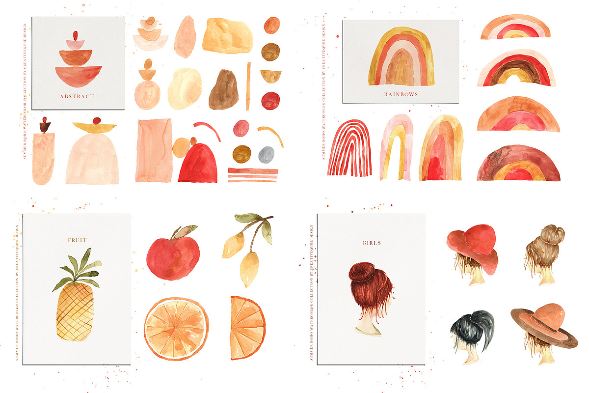 The Amazing Watercolor Bundle, an Object Illustration by Creativeqube Design (Photo 60 of 75)
