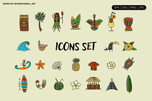 Aloha Hawaii. Vector Bundle