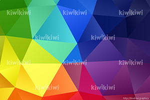 Rainbow colors triangular shapes