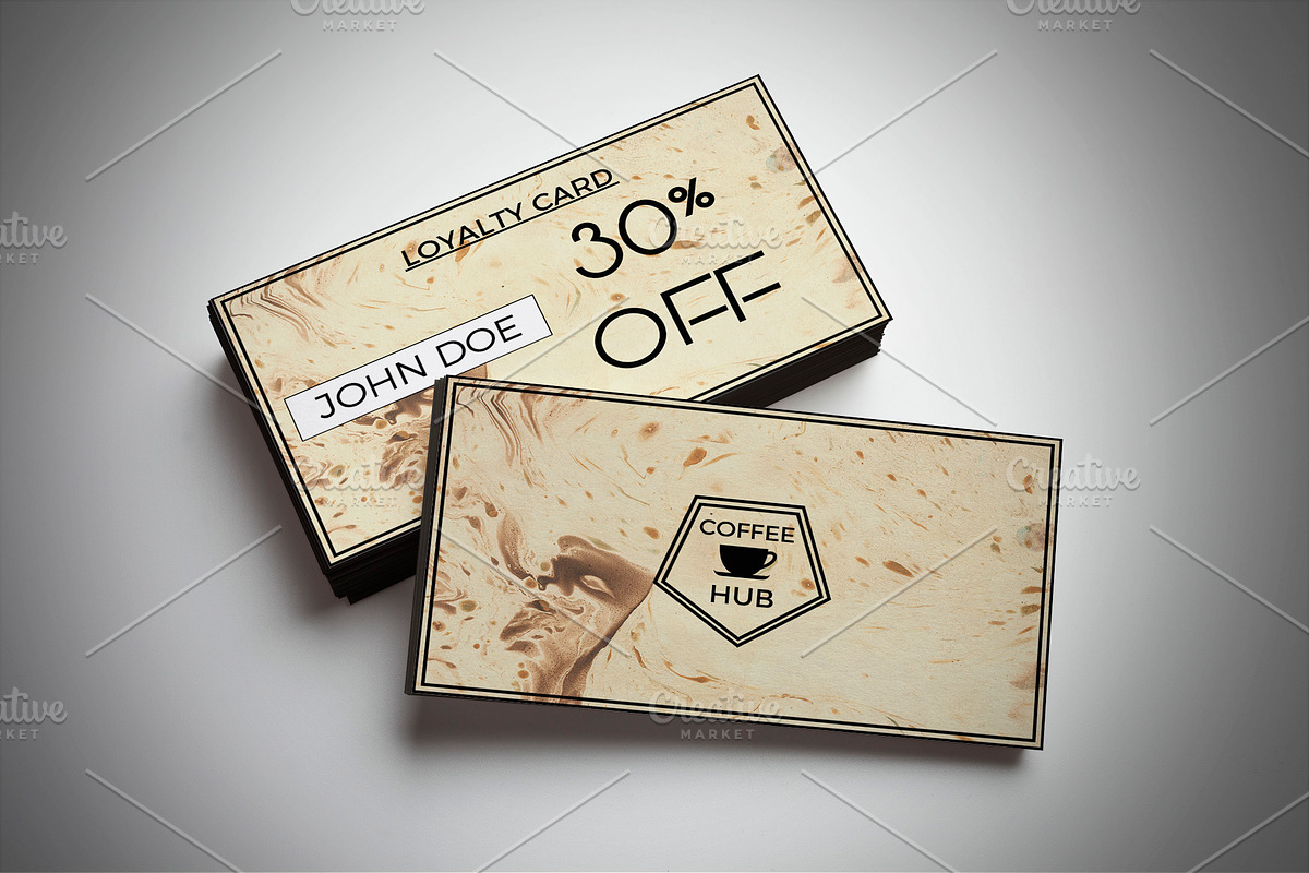 Coffee Shop Discount Card, a Card Template by Konakchiev (Photo 1 of 3)