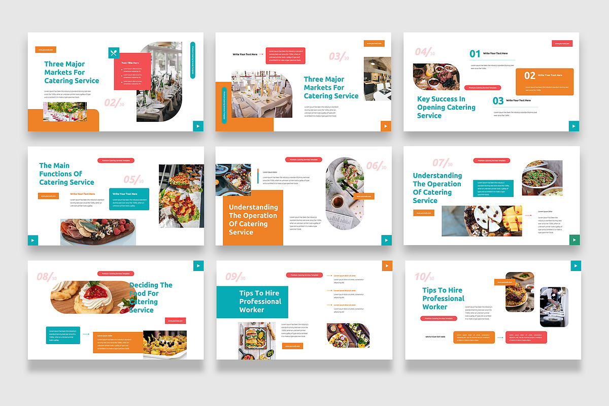 Catering Service PowerPoint Template, a Presentation Template by Boinah ...