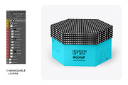 Glossy Hexagon Gift Box Mockup, a Packaging Mockup by Mockups Planet (Thumbnail 6 of 6)
