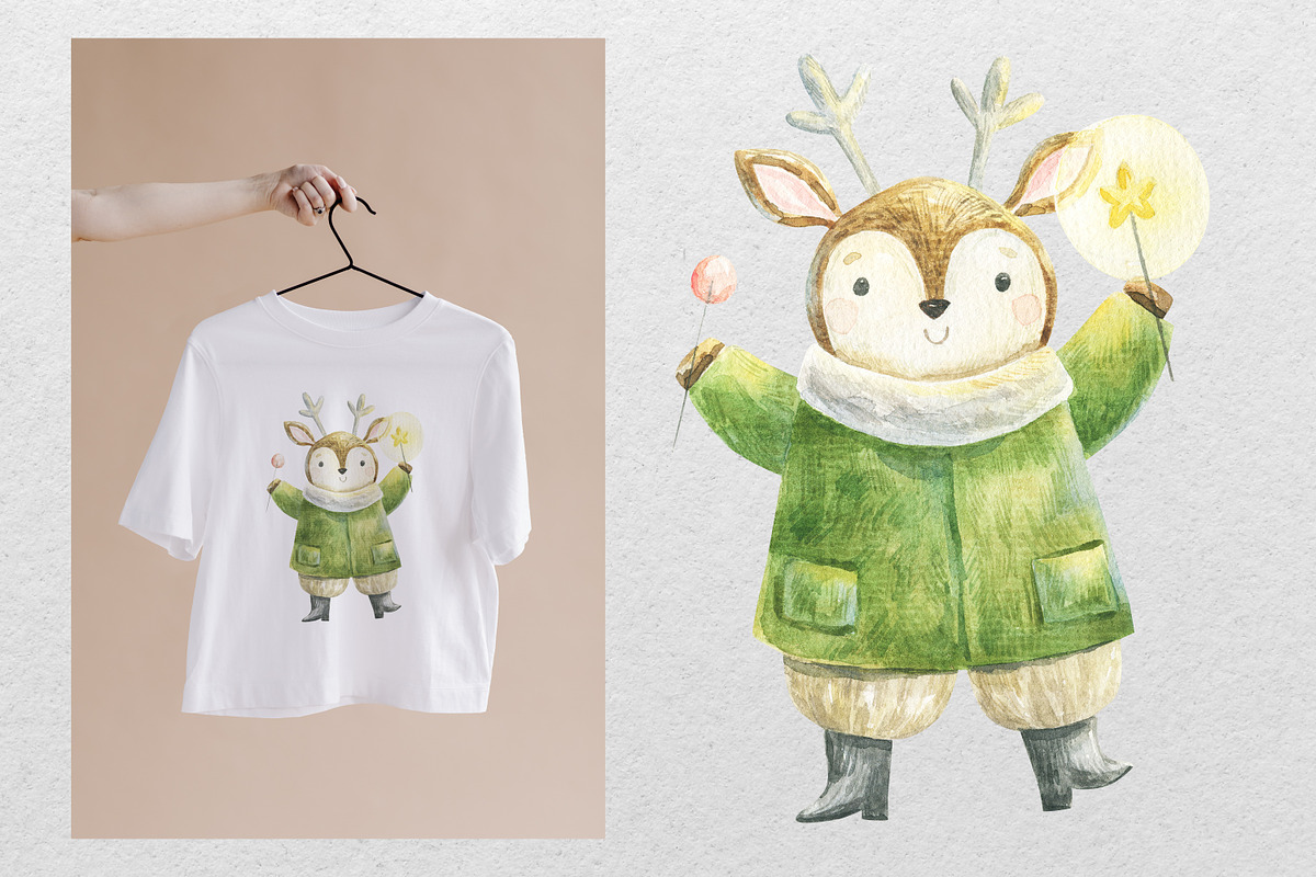 Santa, Deer & Snowman: Christmas, an Animal Illustration by the_myro (Photo 4 of 5)