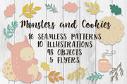 Monsters and cookies, an Animal Illustration by Marina Demidova (Thumbnail 1 of 8)