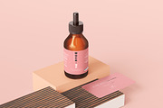 Amber Glass Dropper Bottle Mockups, a Cups & Container Mockup by pmvch (Thumbnail 19 of 26)