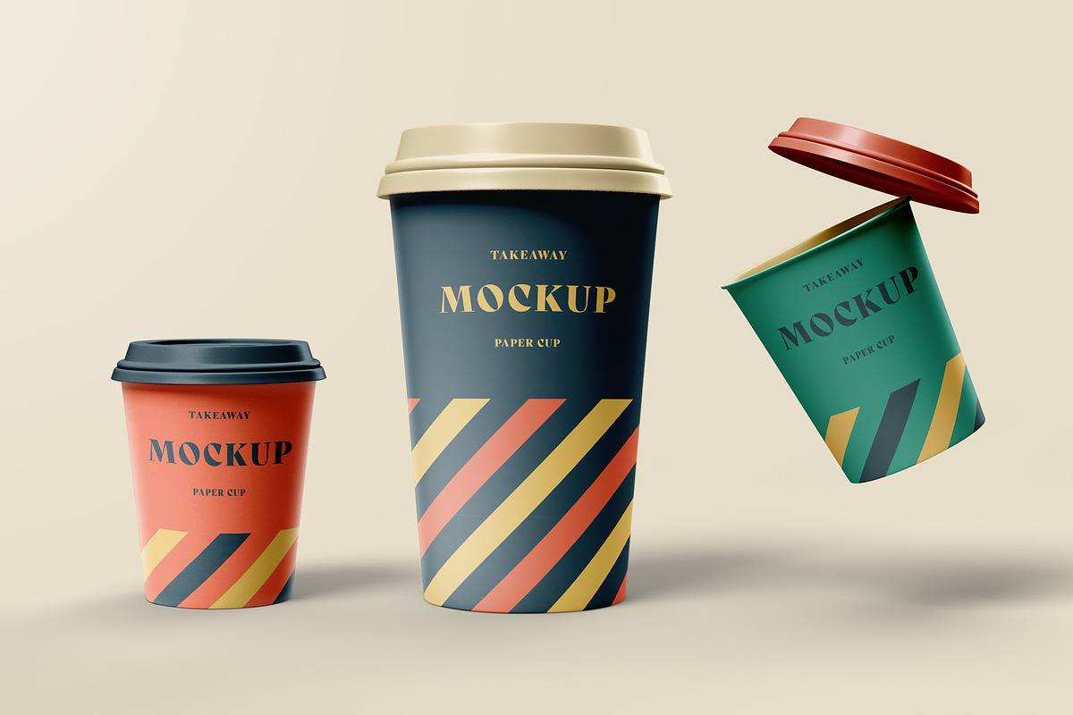Take Away Paper Coffee Cup Mockups, a Cups & Container Mockup by dpi (Photo 15 of 24)