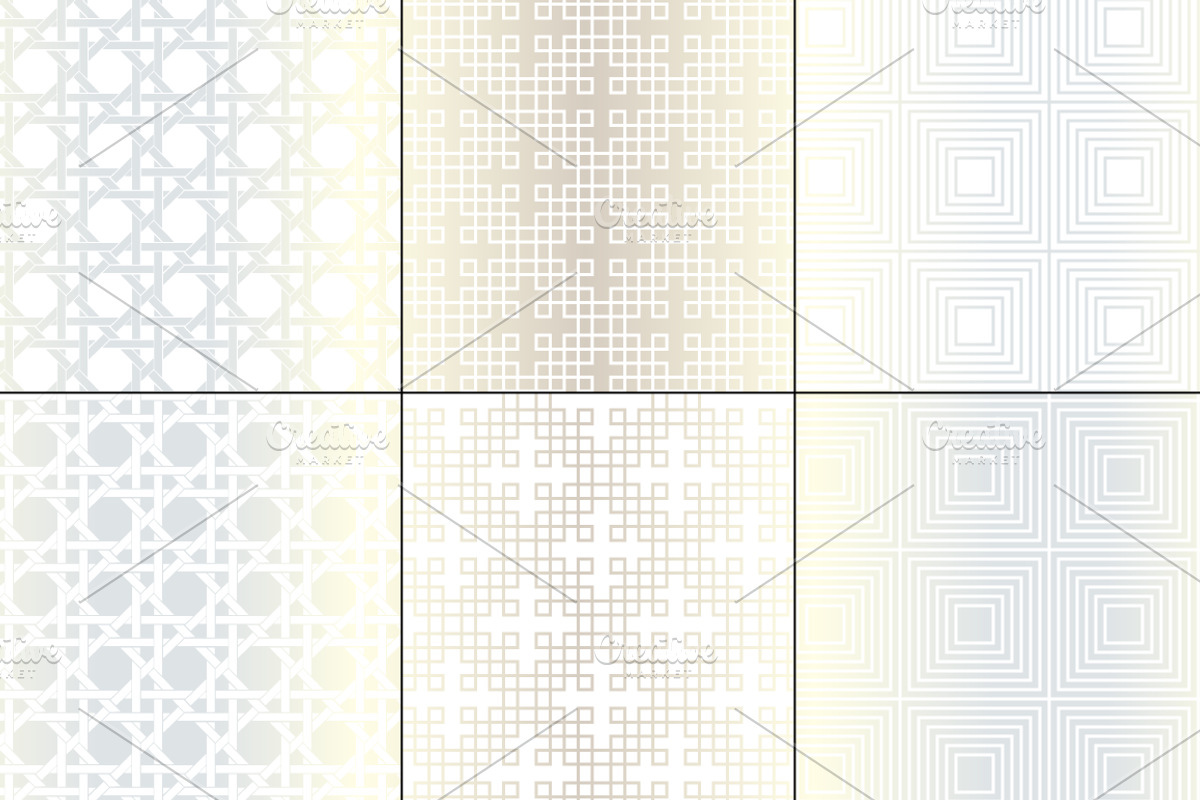 Seamless Silver Geometric Patterns, a Pattern Graphic by Melissa Held Designs (Photo 5 of 8)