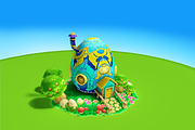 Cartoon Easter Village, an Environmental 3D Model by Souchenki (Thumbnail 14 of 31)