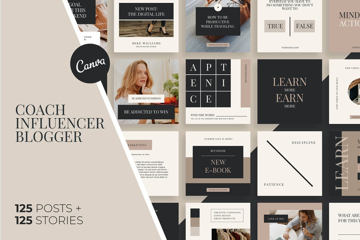 Instagram Bundle Coach Blogger, a Social Media Template by Design District (Photo 4 of 71)