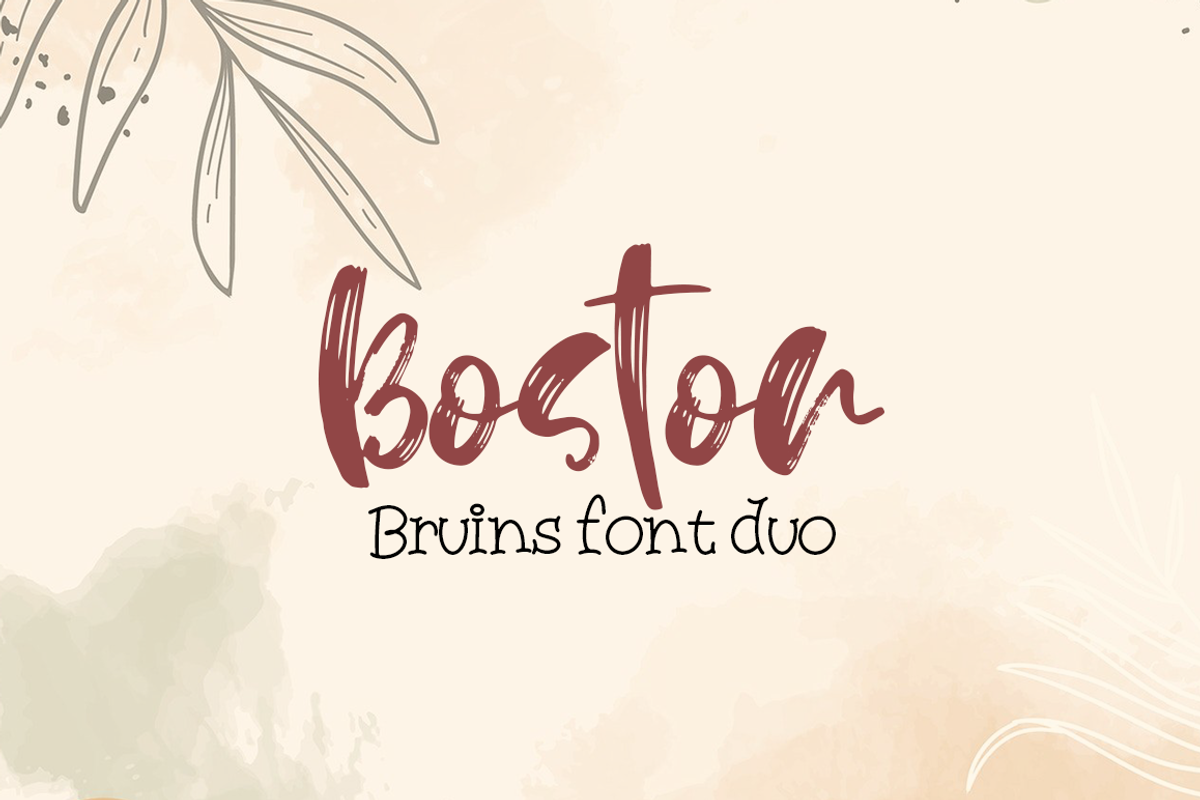 Boston Bruins Font duo, a Script Font by Besttypeco (Photo 1 of 6)