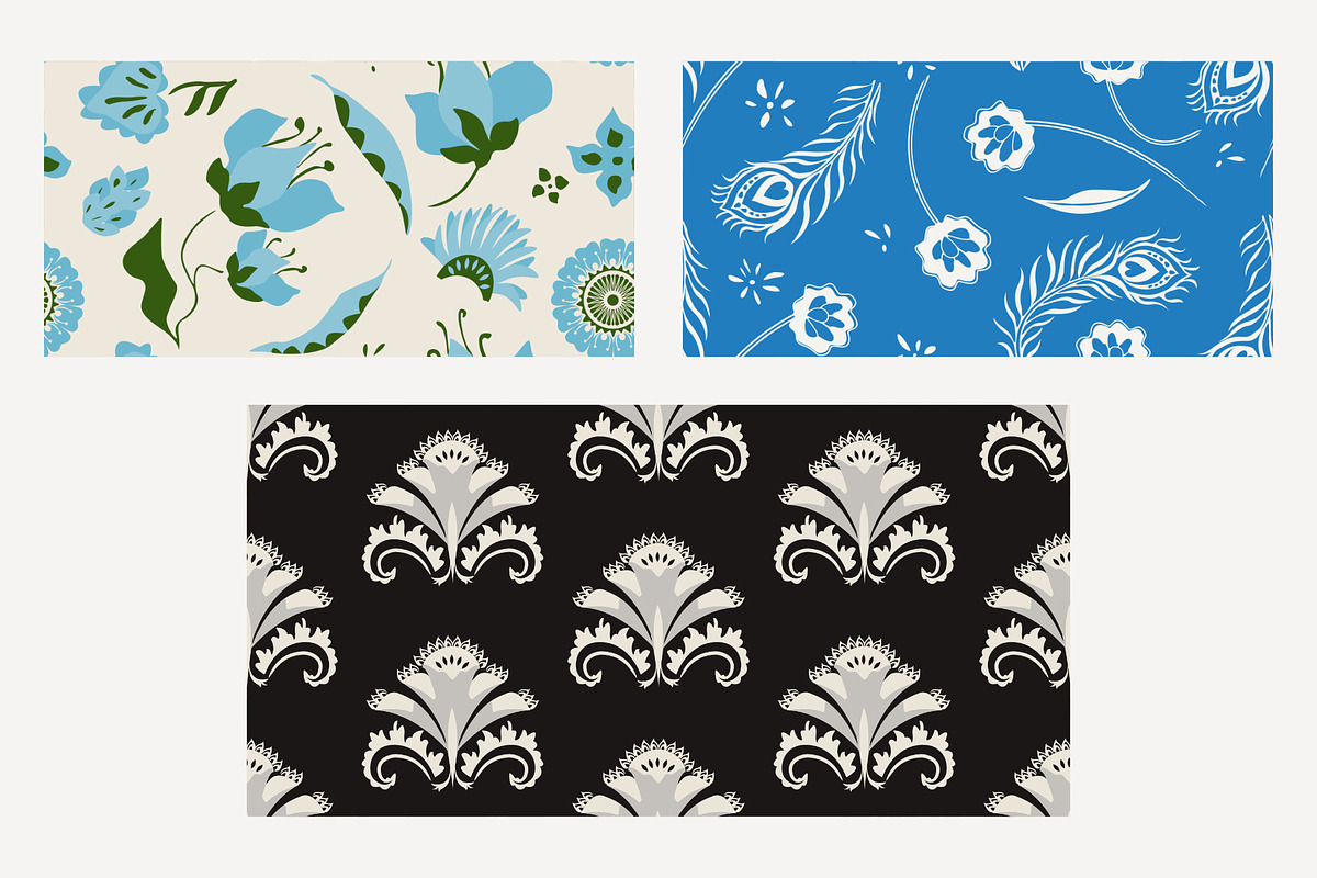 Folk Floral Patterns, a Pattern Graphic by Trisuphat (Photo 4 of 5)