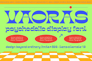 Vaoras Psychedelic Display Font, a Serif Font by timelesstype.co (Thumbnail 1 of 10)