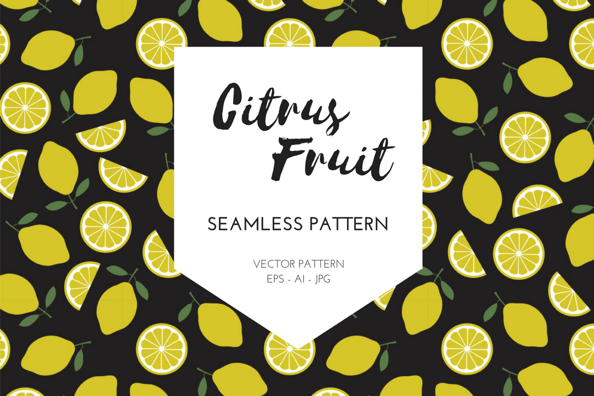 Citrus Fruit Pattern, a Pattern Graphic by Tishya Oedit (Photo 1 of 4)