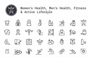 People's Healthcare & Fitness Icons, an Outline Icon by Nuburu (Thumbnail 2 of 2)