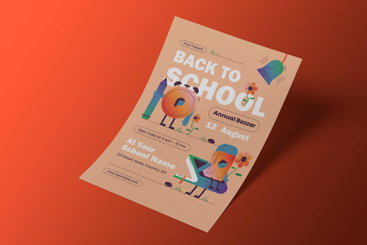 Creative Back to School Flyer, a Flyer Template by Neermana (Photo 2 of 4)