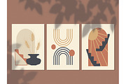 Bohemian Graphic Set, Wall Decor, a Decorative Illustration by NatalyN (Thumbnail 1 of 4)