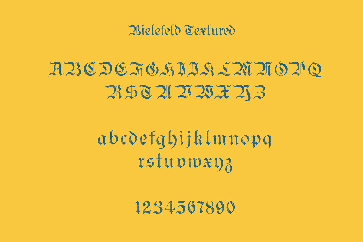 Bielefeld typeface font preview 6