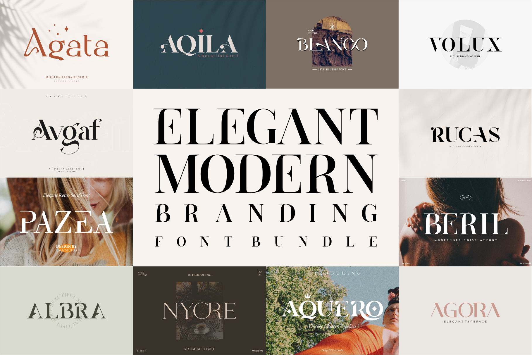 Elegant Modern Branding Font Bundle