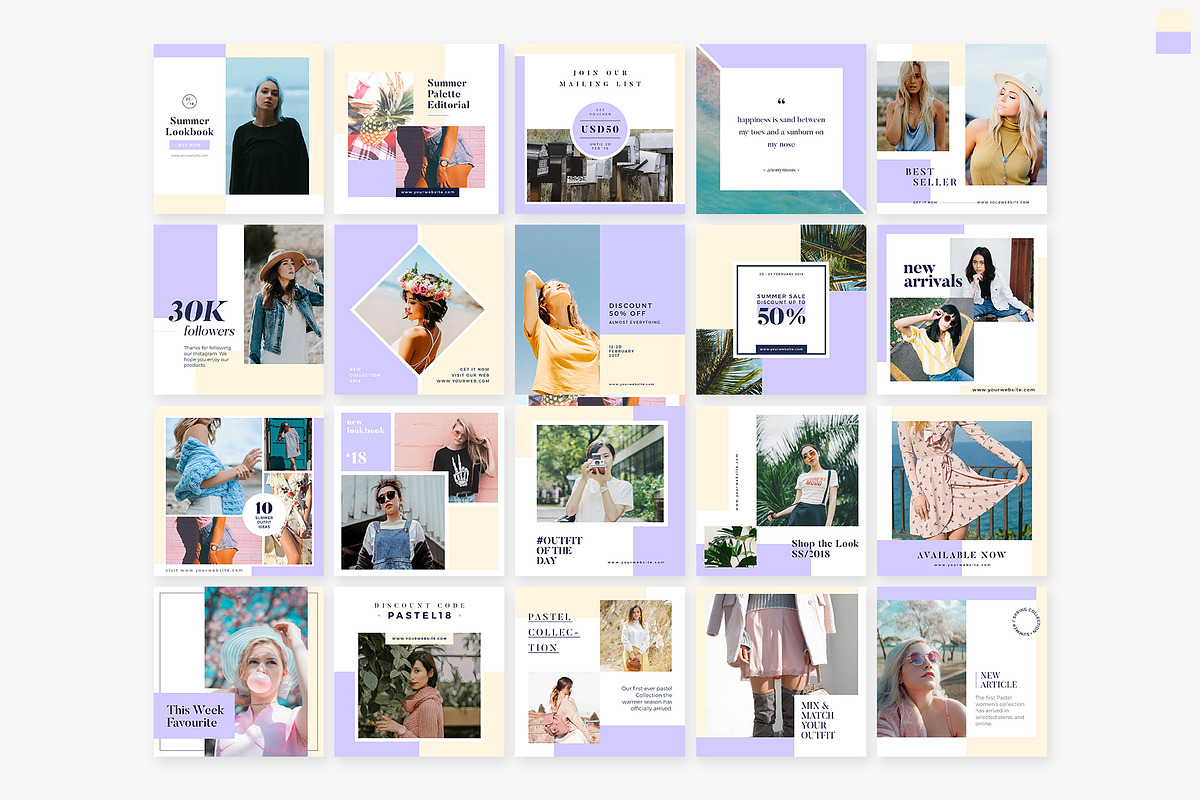 Instagram Pack - Palette, a Social Media Template by muhisya (Photo 8 of 9)