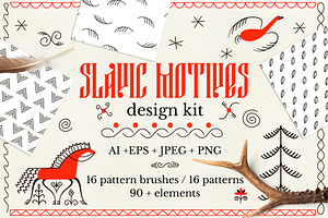 Slavic motives. Design kit.