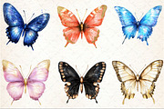 Watercolor Glitter Butterfly Clipart, an Illustration by Rose Art (Thumbnail 3 of 7)