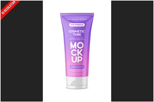 Clean Cosmetic Tube Mockup, an Advertising Mockup by Bruno's Shop