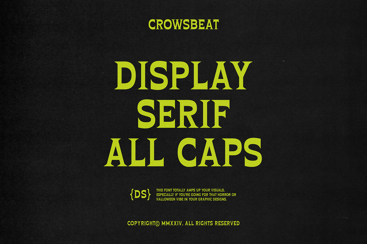 Crowsbeat – Reversed Contrast Horror, a Serif Font by Drizy (Photo 2 of 10)