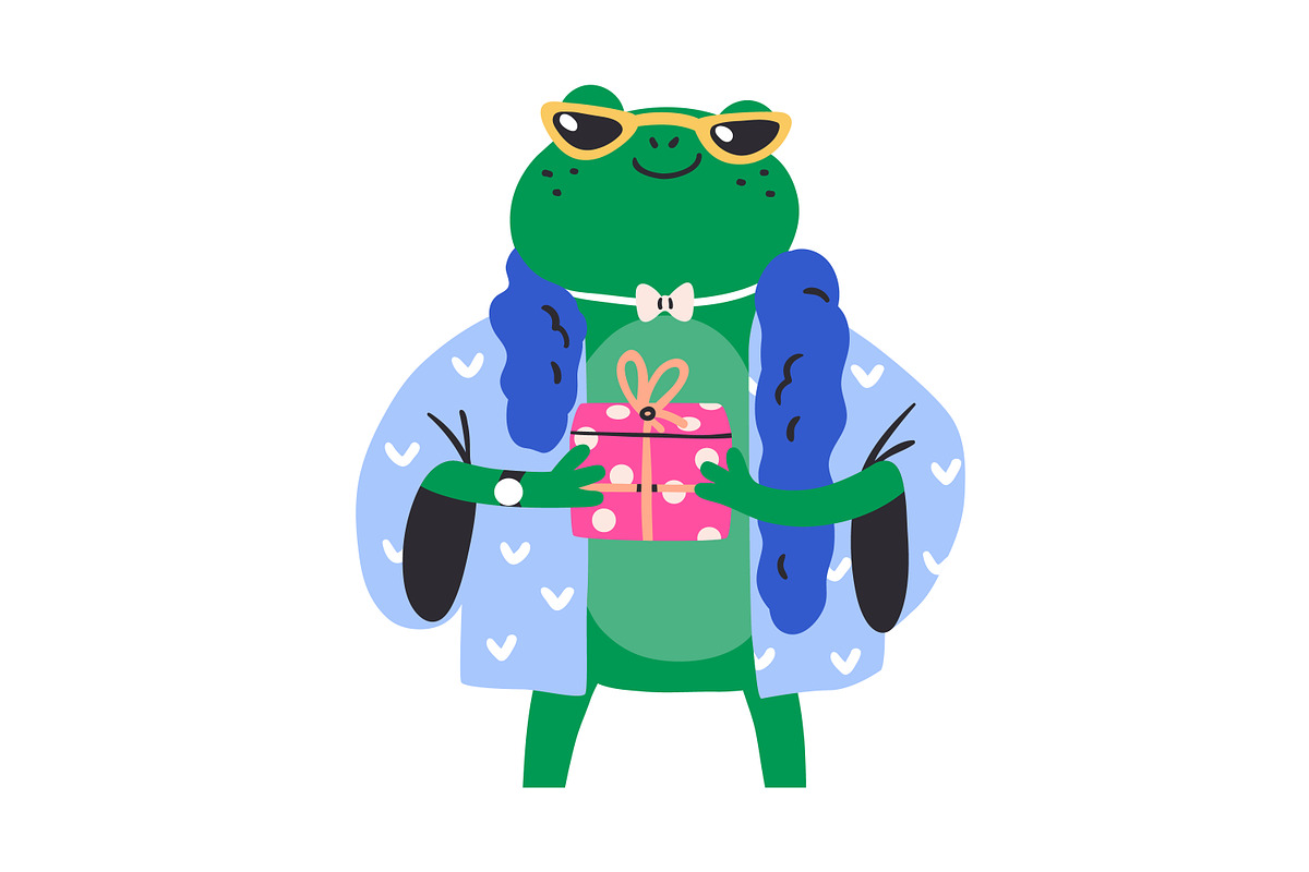 Funny animals at birthday party set, an Animal Illustration by Good Studio (Photo 3 of 7)