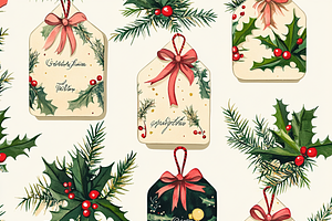 Holiday Gift Tag Pattern