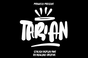 Tarian Stylish Display Font, a Handwritten Font by Maulana Creative