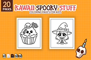 Cute Spooky Stuff Coloring Pages kid, an Object Illustration by Sultana177 (Thumbnail 2 of 3)