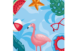 hello summer card, an Illustration by studiogstock