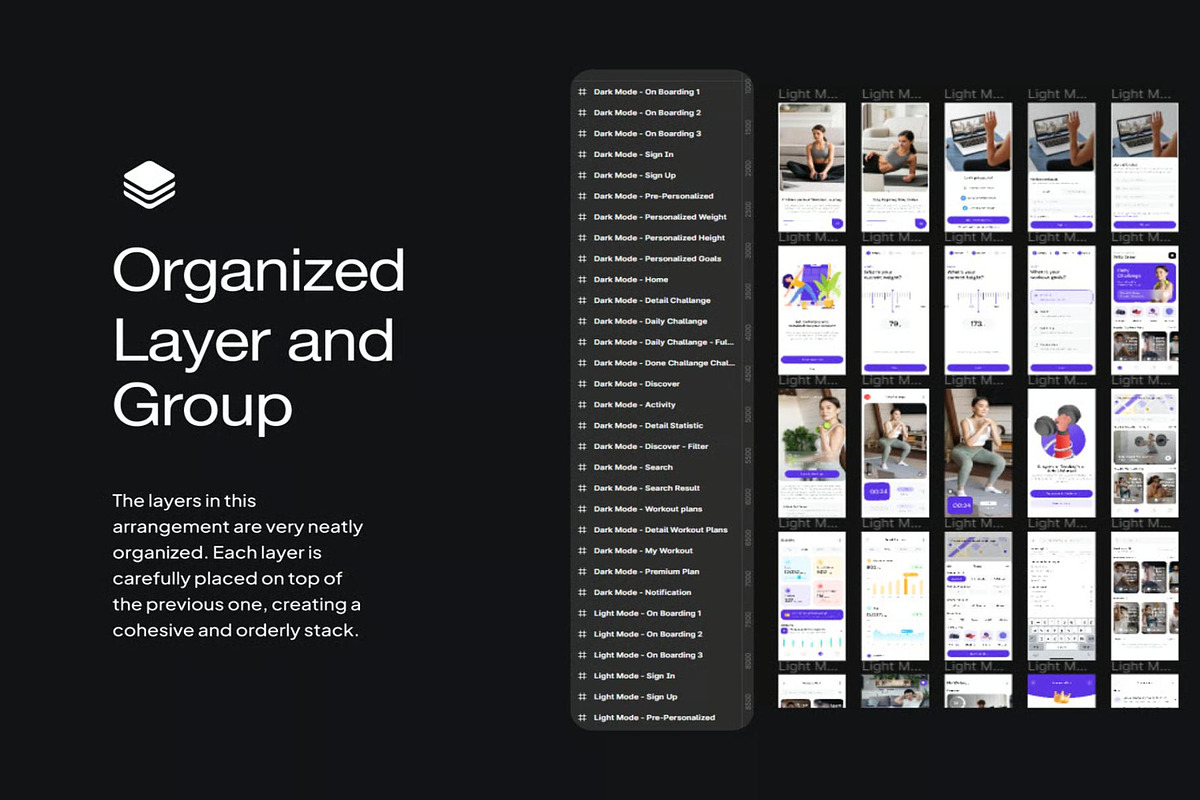 SuperFit Workout Fitness Mobile App, an UI Kit Template by Lumina_ui_ux202 (Photo 6 of 7)