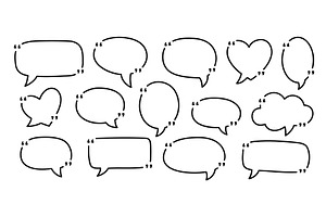 Outline speech bubbles with, an Object Illustration by GraphiShop