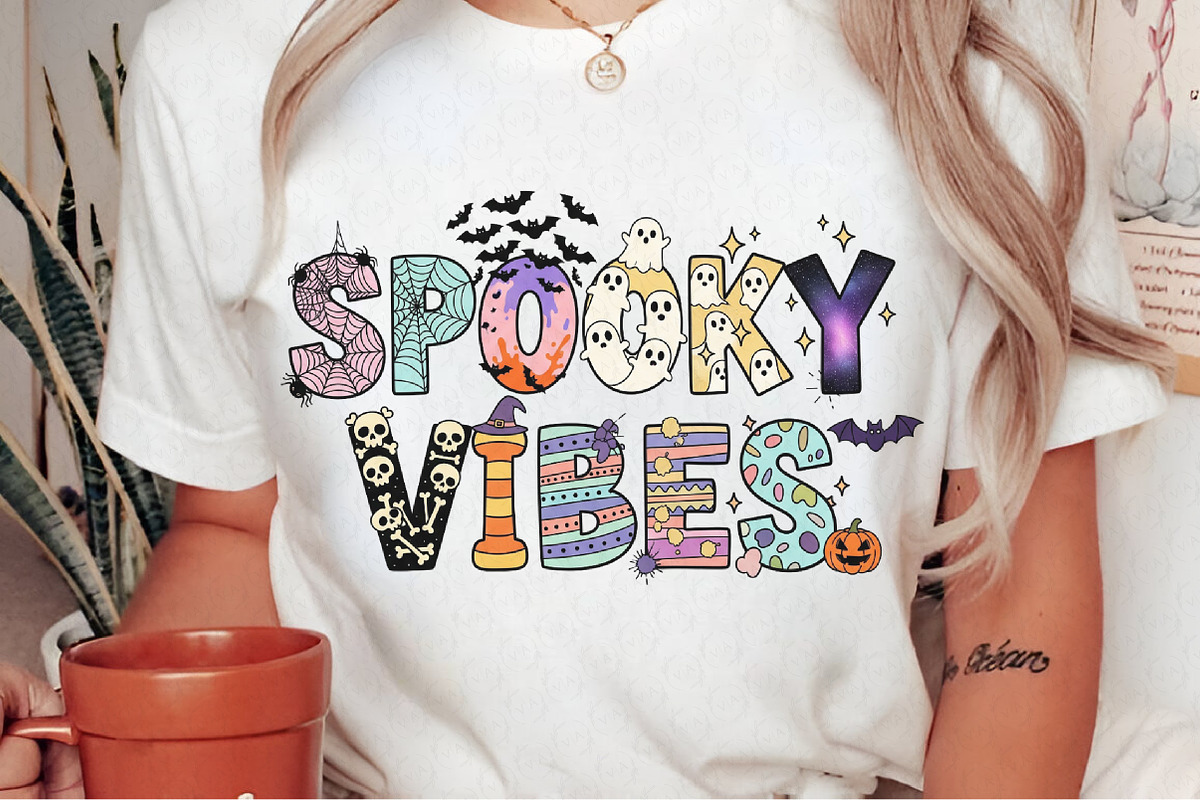 Spooky vibes PNG, an Illustration by Craft Nest (Photo 2 of 6)