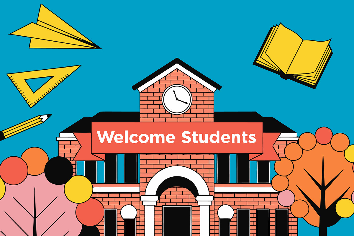 Geometric Back to School Poster, a Poster Template by hkmonir (Photo 3 of 4)